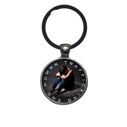 END HUMAN TRAFFICKING STYLE 2 Custom Keychain