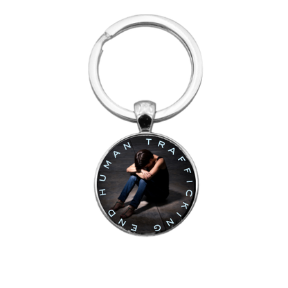 END HUMAN TRAFFICKING STYLE 2 Custom Keychain