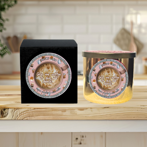 Give Me Coffee Or Give Me Death Candle