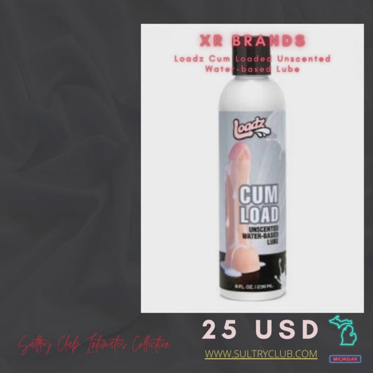 Loadz Cum Loaded Unscented Water-based Lube 8 Oz
