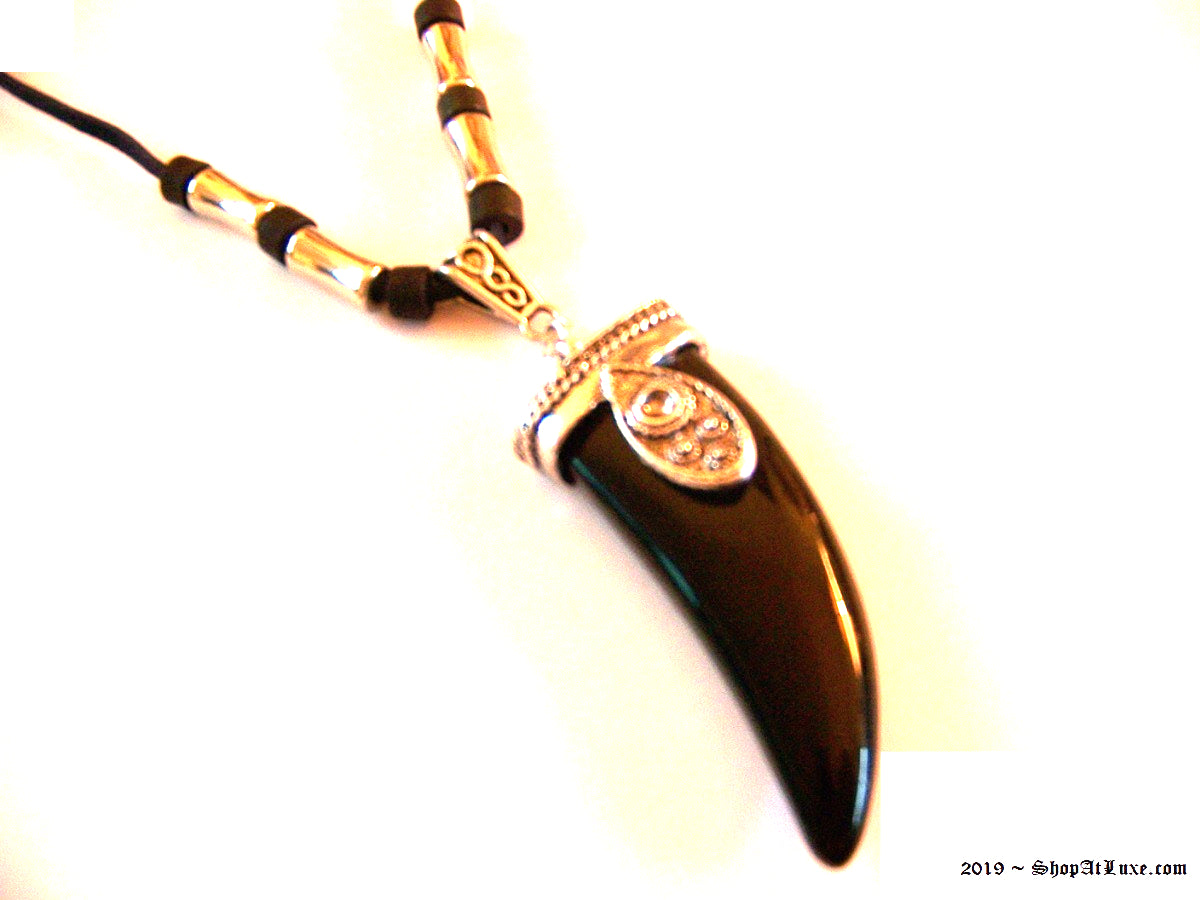 Into The Wild Enamel Wolf's Tooth Necklace