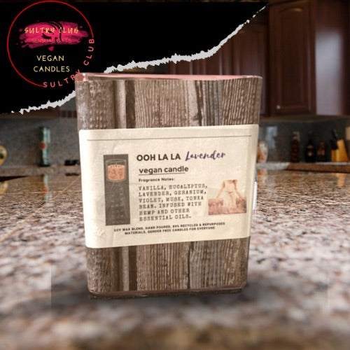 Mens Lavender 16 Oz 3 Wick Square Jar Candle