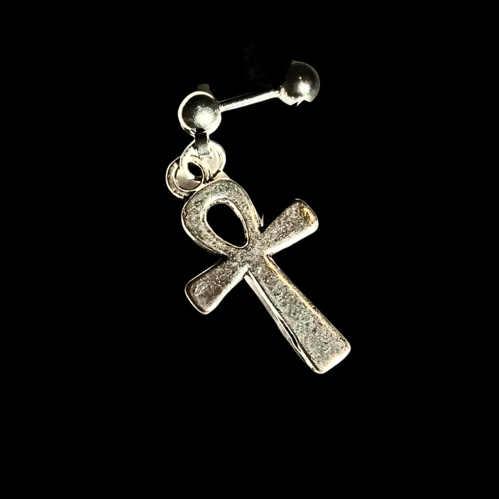 18g Helix Barbell With Egyptian Ankh Charm