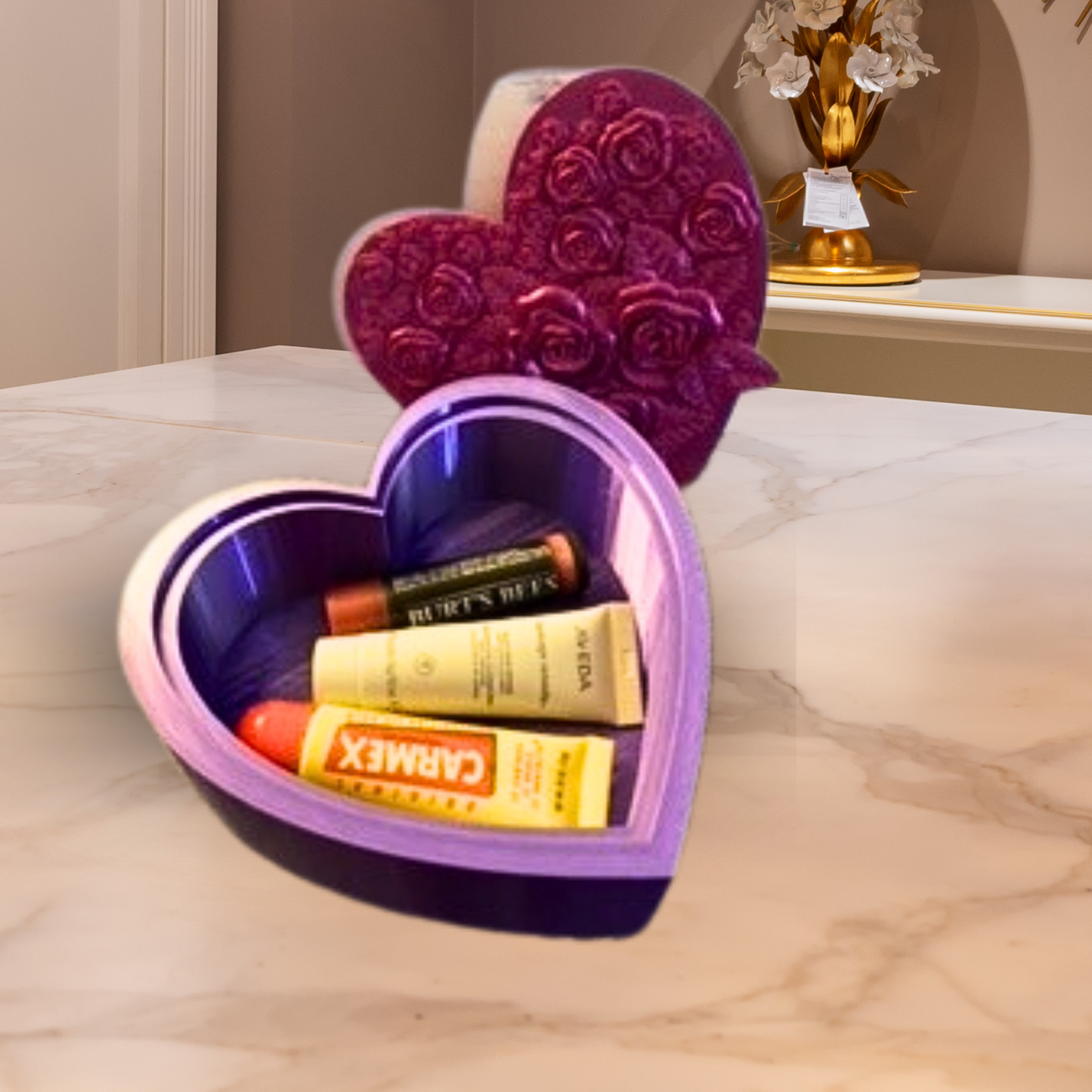 ADORABLE HEART BOX WITH COVER 3D PRINT