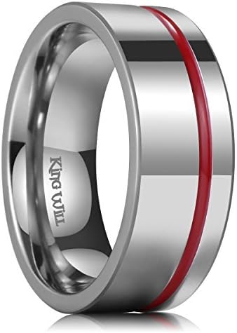 King Will 7mm 8mm One Ring for Men Lord Rings Magic Power Rings Silver Titanium Rings Wedding Band for Men Women Comfort Fit Sipnner Ring High Polished