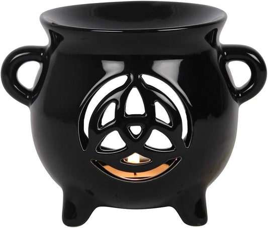 Pacific Giftware Celtic Triquetra Cauldron Tealight Candle Ceramic Oil Burner 4” Tall
