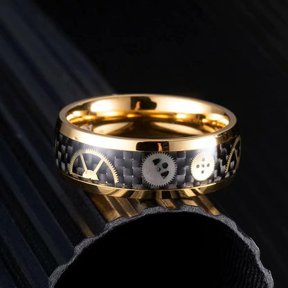 King Will 6mm/8mm Titanium Stainless Steel Ring for Men Wedding Band for Men Women Engagement Ring Comfort Fit