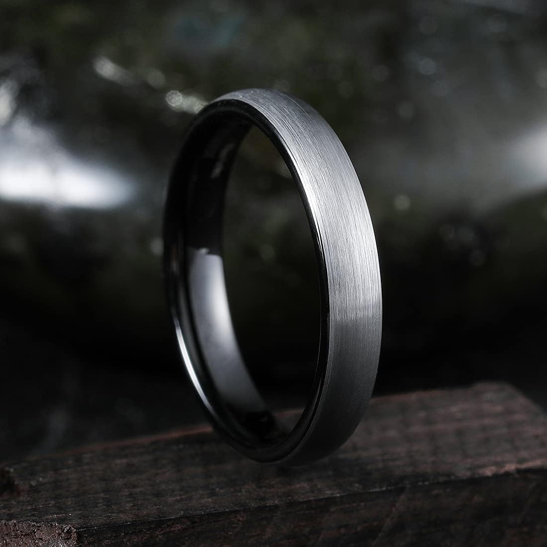 King Will Basic 3MM/5MM/7MM/9MM Silver/Black Titanium Ring Wedding Band for Men Women Brushed/Matte Comfort Fit Couple Ring