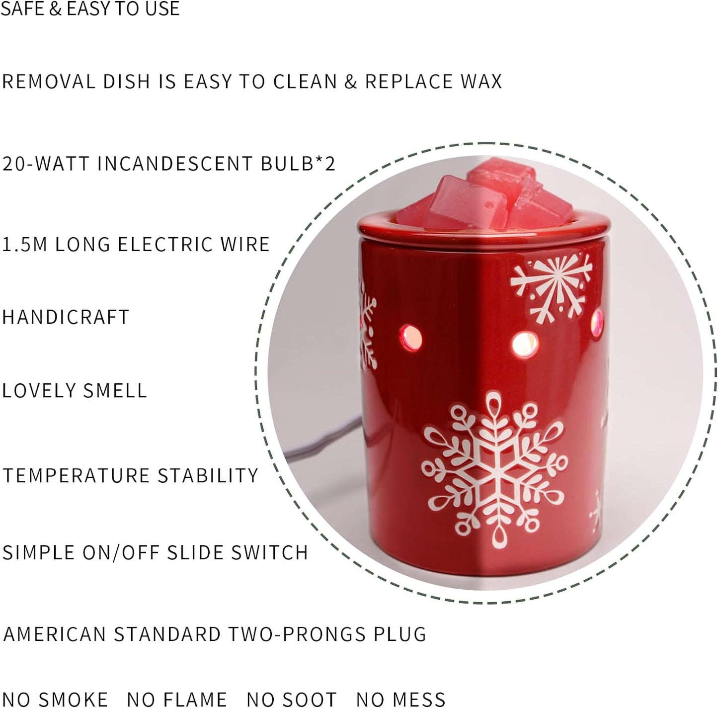 STAR MOON Cute Wax Warmer Wax Melter for Scented Wax Candle Warmer for Wax Melt with One More Bulb Removable Dish Home Decor Home Fragrance Ice Cream Decor Ideal Gift (Sweet Ice Cream)