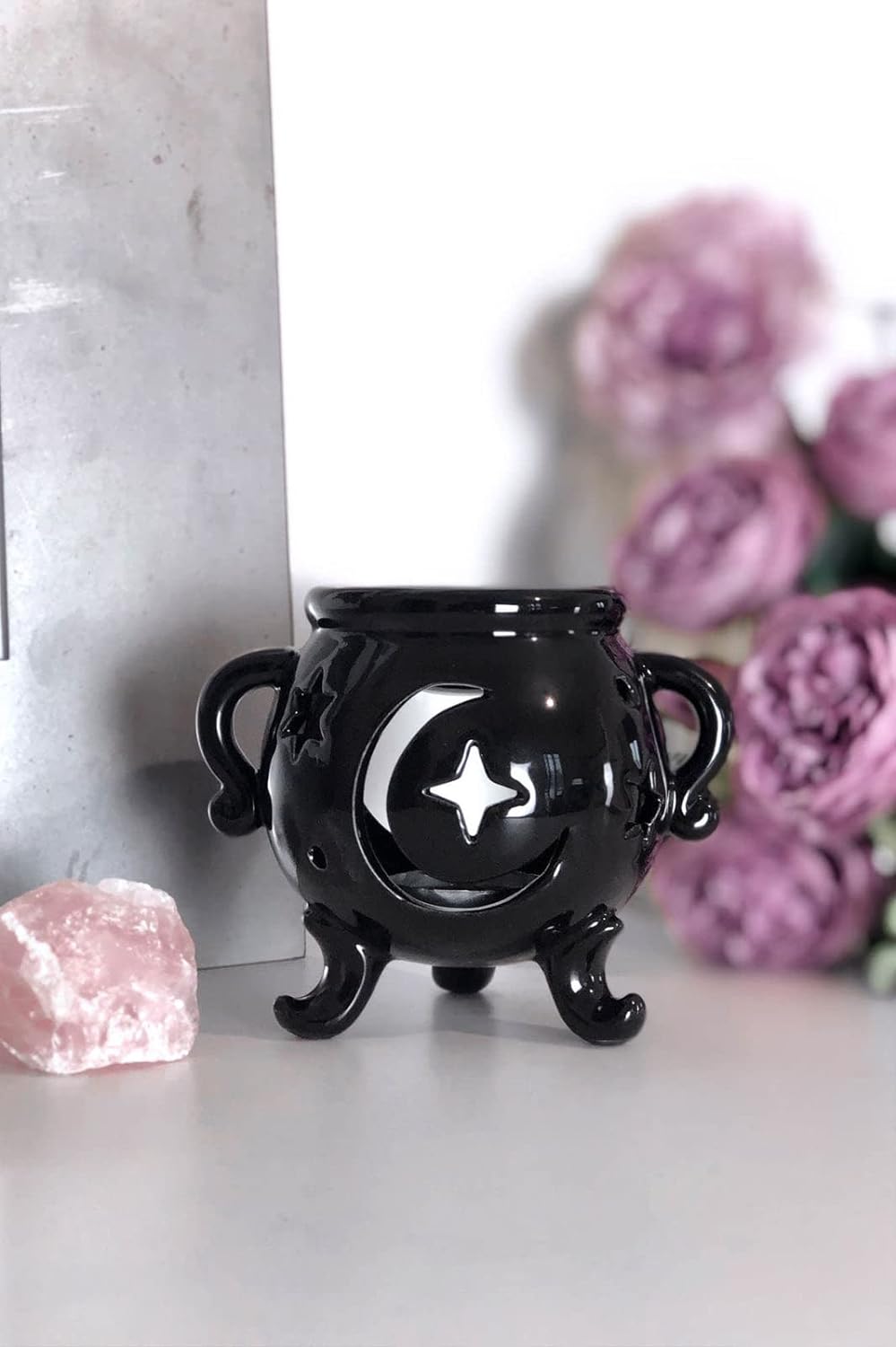 Killstar Cauldron Stars Moon Gothic Ceramic Oil Burner Wax Warmer