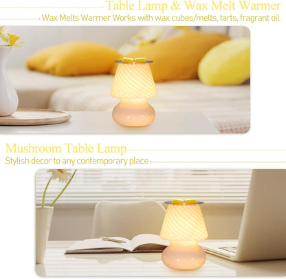 Electric Wax Melts Warmer Burner Essential Oil Warmer Wax Tart Burner Fragrance Night Light Aroma Decorative for Home Office Bedroom Living Room Decor Gifts (Light Green)