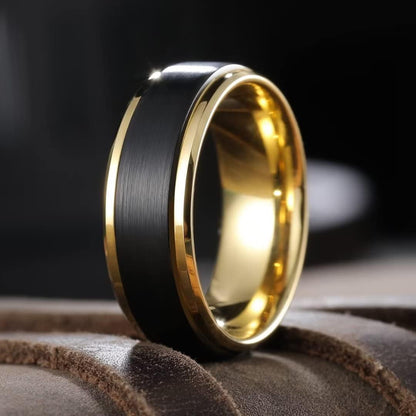 King Will Duo 8mm/10mm Mens Brushed Tungsten Carbide Wedding Band Ring Polish Finished Comfort Fit Black/Silver/Blue/Gold/Rose Gold