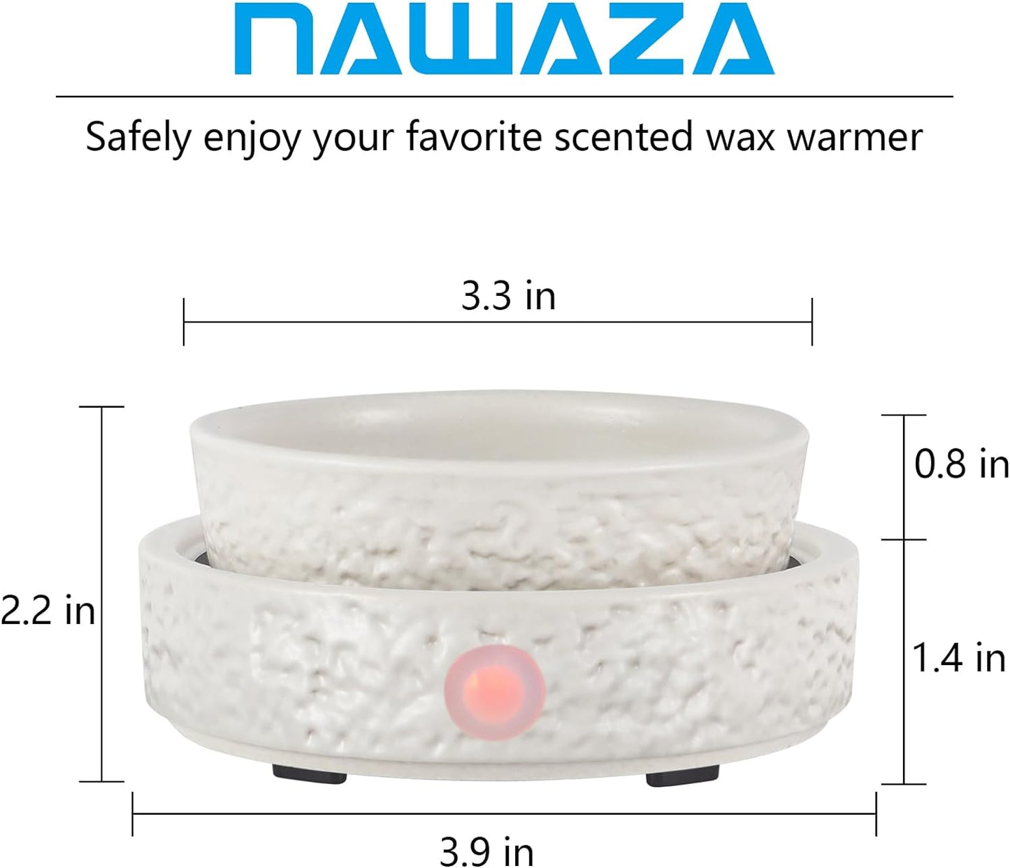 nawaza Ceramic Wax Melt Warmer Fragrance, 3 in1 Electric Candle Wax Warmer，Scented Wax Melt Wax Cubes Melter Fragrance Warmer for Home,Office,Gift(Black)…