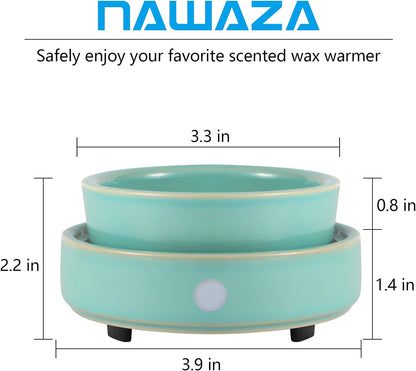 nawaza Ceramic Wax Melt Warmer Fragrance, 3 in1 Electric Candle Wax Warmer，Scented Wax Melt Wax Cubes Melter Fragrance Warmer for Home,Office,Gift(Black)…