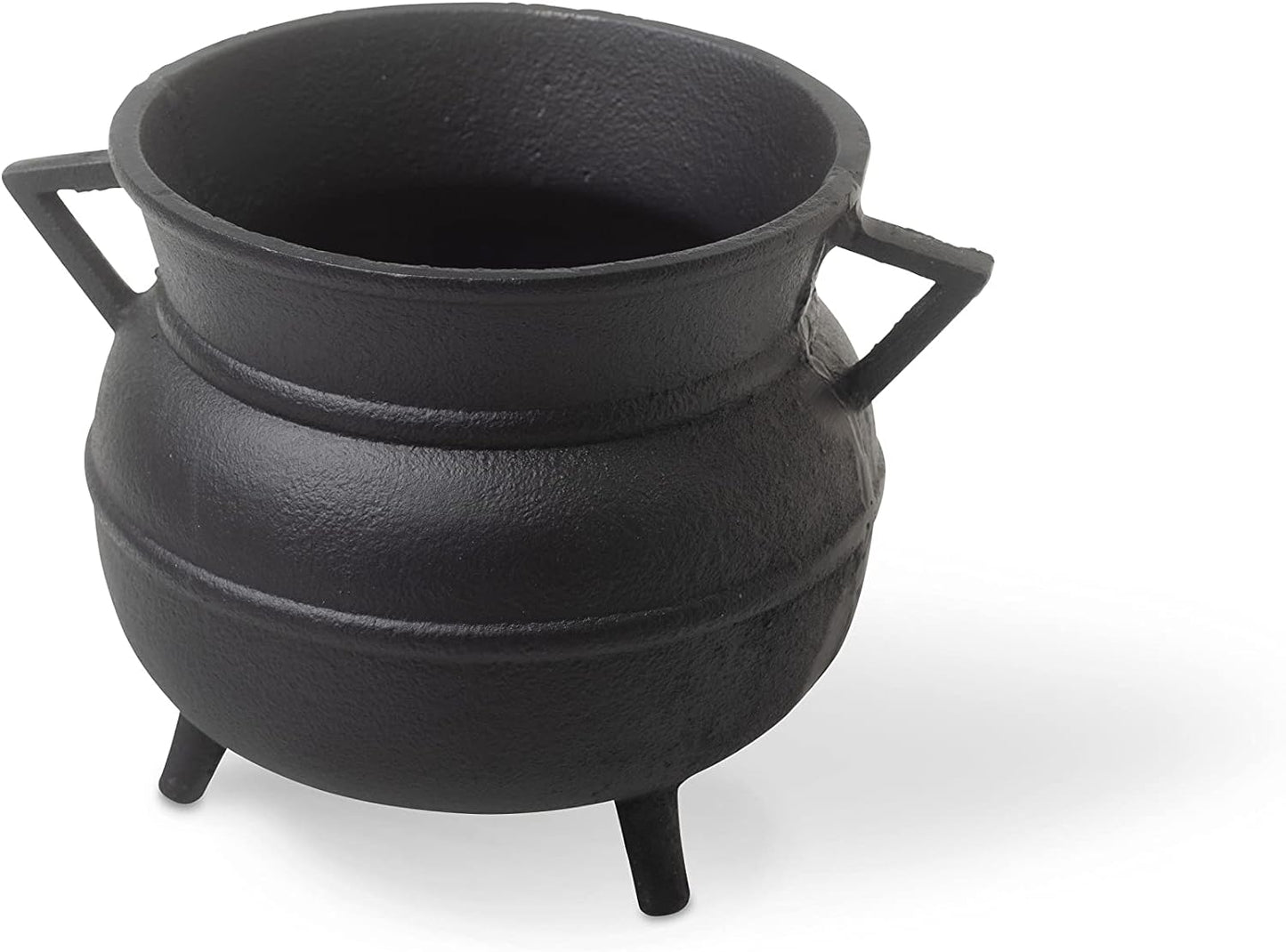 PURAMENTO Large Cast Iron Cauldron - Candle Holder and Wax Warmer Ideal for Smudging, Witchcraft, Incense Burning, Halloween Decorations, and Altar Supplies (6x8x6 inches)