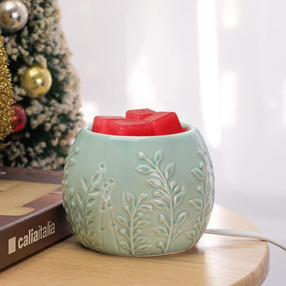 STAR MOON Ceramic Skull Wax Melt Warmer Electric Scentsy Warmer Home Fragrance Oil Diffuser Wax Melter Burner for Home Decor/Office/Living Room,Ideal Gifts,Two Bulbs Packed- Resurgent Skull