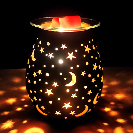 Wax Warmer for Scented Wax Melters,Glass Wax Melt Warmers Electric,Scented Wax Burner with Night Light,Wax Melter Warmer for Christmas Gifts&Office,Bedroom
