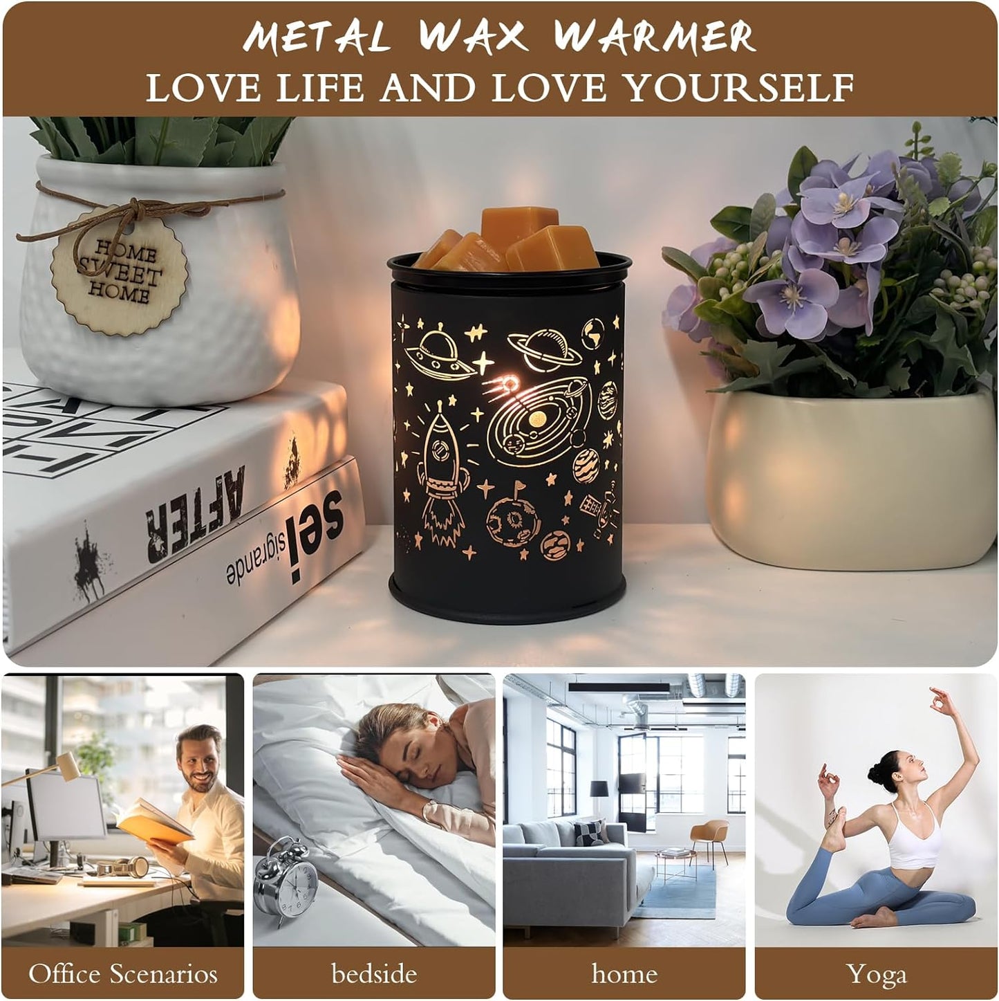 Metal Wax Warmer Electric,Wax melt Warmer,Candle Wax Burner, Candle Warmer,Candle Melter,for Home Office Décor and Gifts for Holiday（Bigfoot/Mythological Animal）…