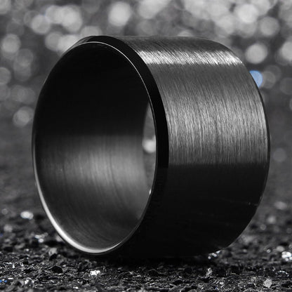 King Will Basic 6mm 7mm 8mm 9mm 10mm Men Wedding Black/Silver Tungsten Ring Matte Finish Beveled Polished Edge Comfort Fit