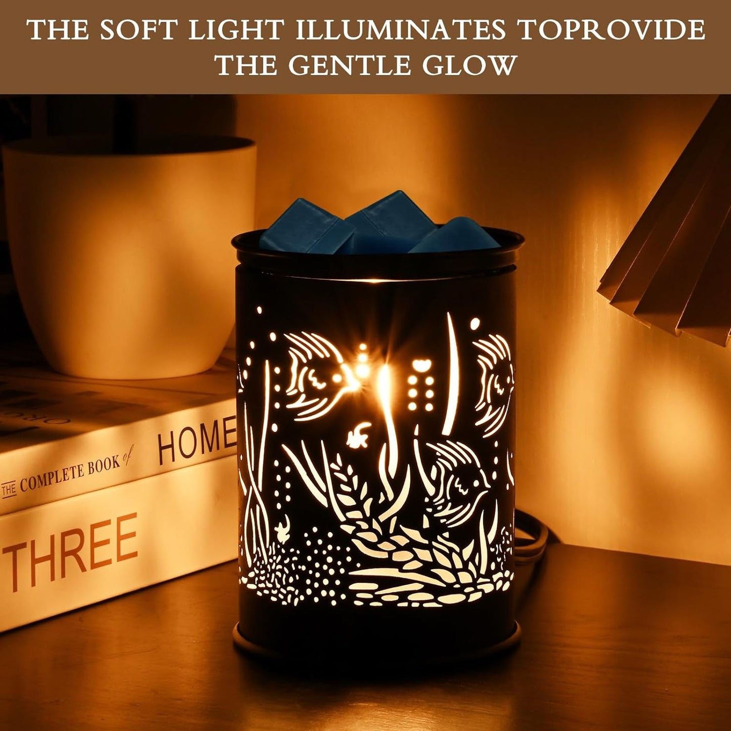 Metal Wax Warmer Electric,Wax melt Warmer,Candle Wax Burner, Candle Warmer,Candle Melter,for Home Office Décor and Gifts for Holiday（Moon/Flower Fairy）…