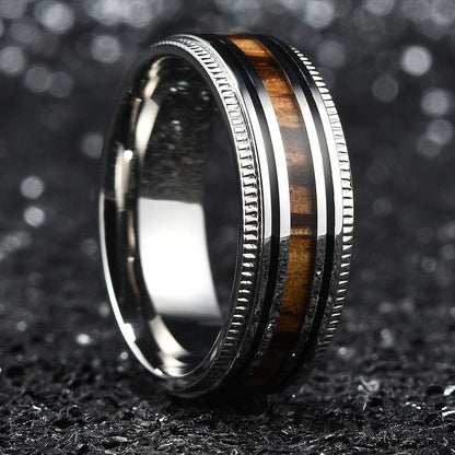 King Will 6mm/8mm Titanium Stainless Steel Ring for Men Wedding Band for Men Women Engagement Ring Comfort Fit