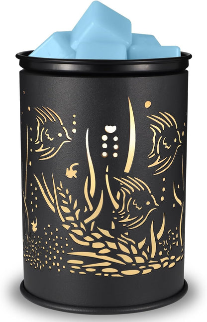 Metal Wax Warmer Electric,Wax melt Warmer,Candle Wax Burner, Candle Warmer,Candle Melter,for Home Office Décor and Gifts for Holiday（Moon/Flower Fairy）…