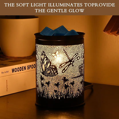 Metal Wax Warmer Electric,Wax melt Warmer,Candle Wax Burner, Candle Warmer,Candle Melter,for Home Office Décor and Gifts for Holiday（Moon/Flower Fairy）…