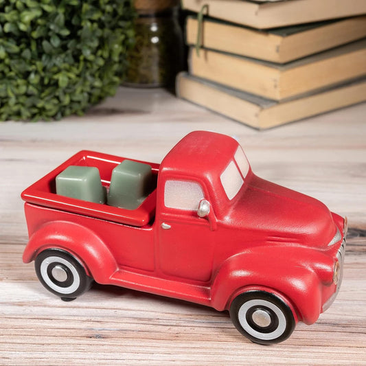 Scentsationals Truck Collection - Scented Wax Warmer - Travel Wax Cube Melter & Burner - Electric Fragrance Home Air Freshener Gift (Red)