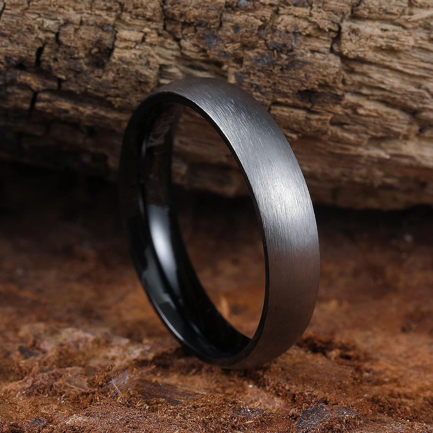 King Will Basic 3MM/5MM/7MM/9MM Silver/Black Titanium Ring Wedding Band for Men Women Brushed/Matte Comfort Fit Couple Ring