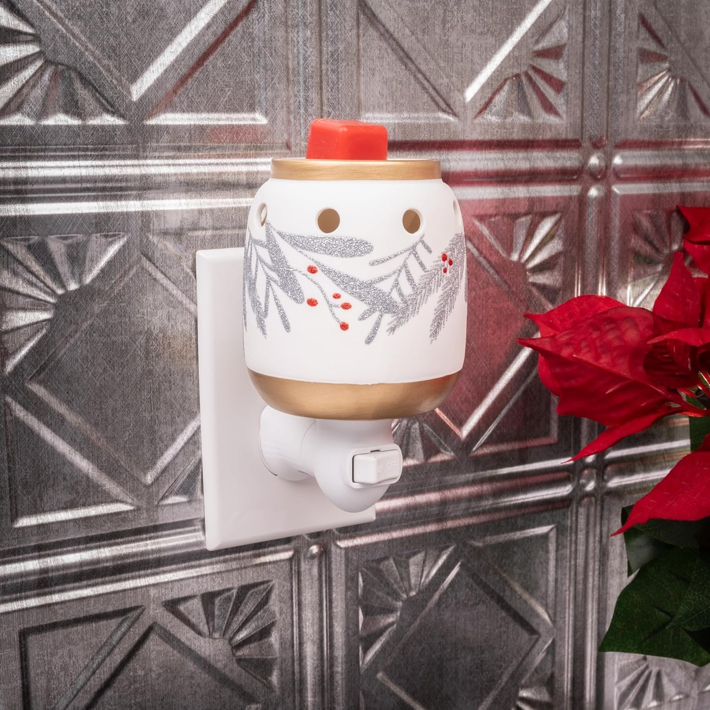 Scentsationals Holiday Accent Wax Warmer - Scented Wax Cube Melter - Electric Fragrance Plugin - Air Freshener & Home Decor Winter Collection Snowman Wintery Winston