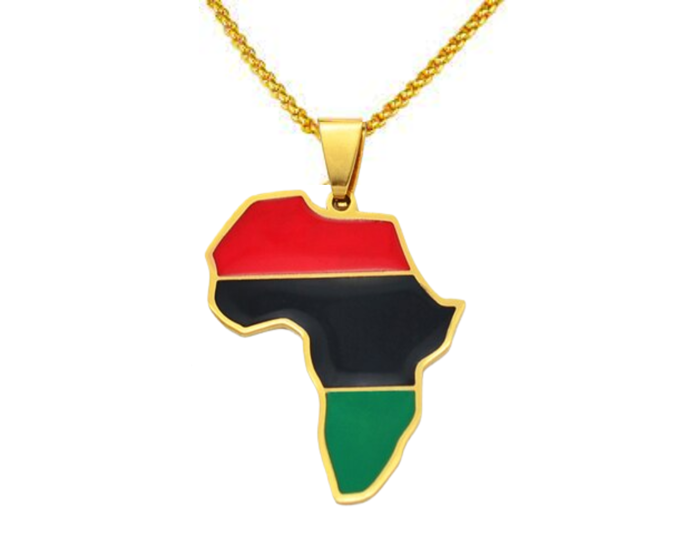 Pan African Map Necklace