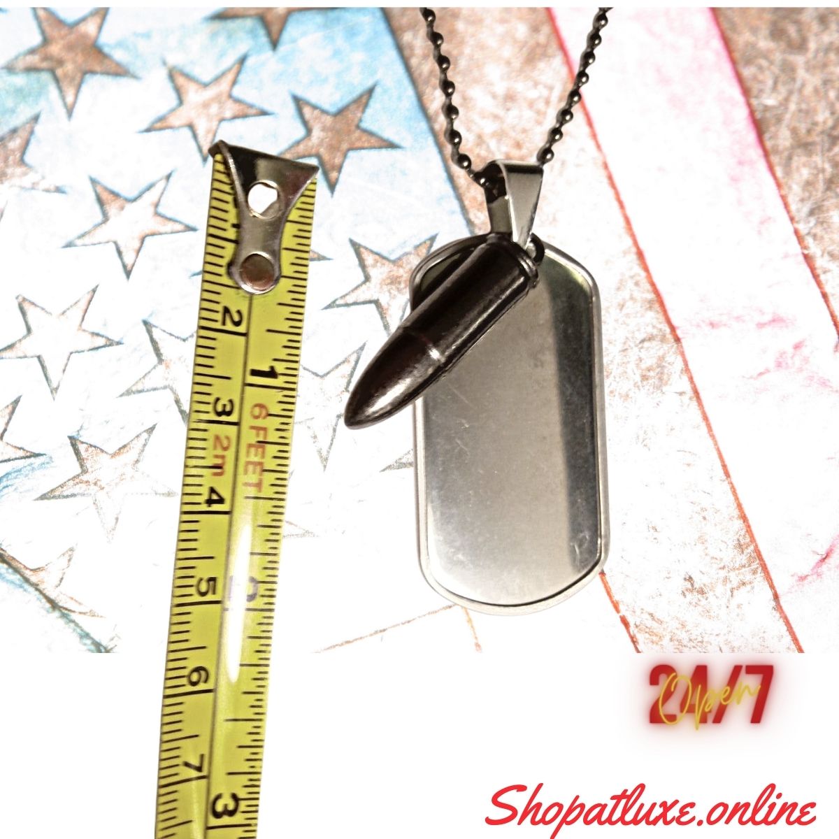American Military Dog Tag Necklace