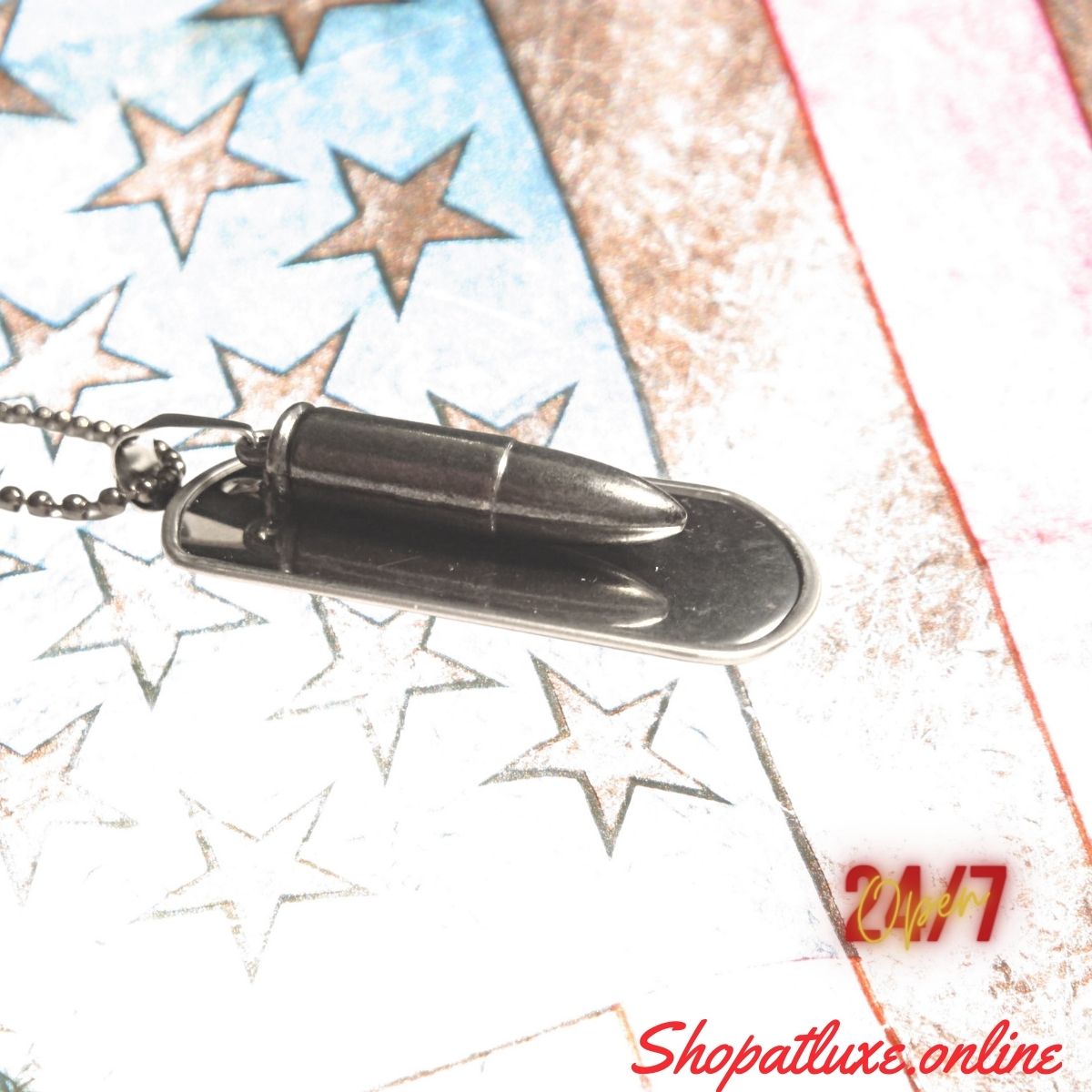 American Military Dog Tag Necklace