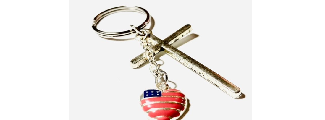 Americana Faith Custom Keyring