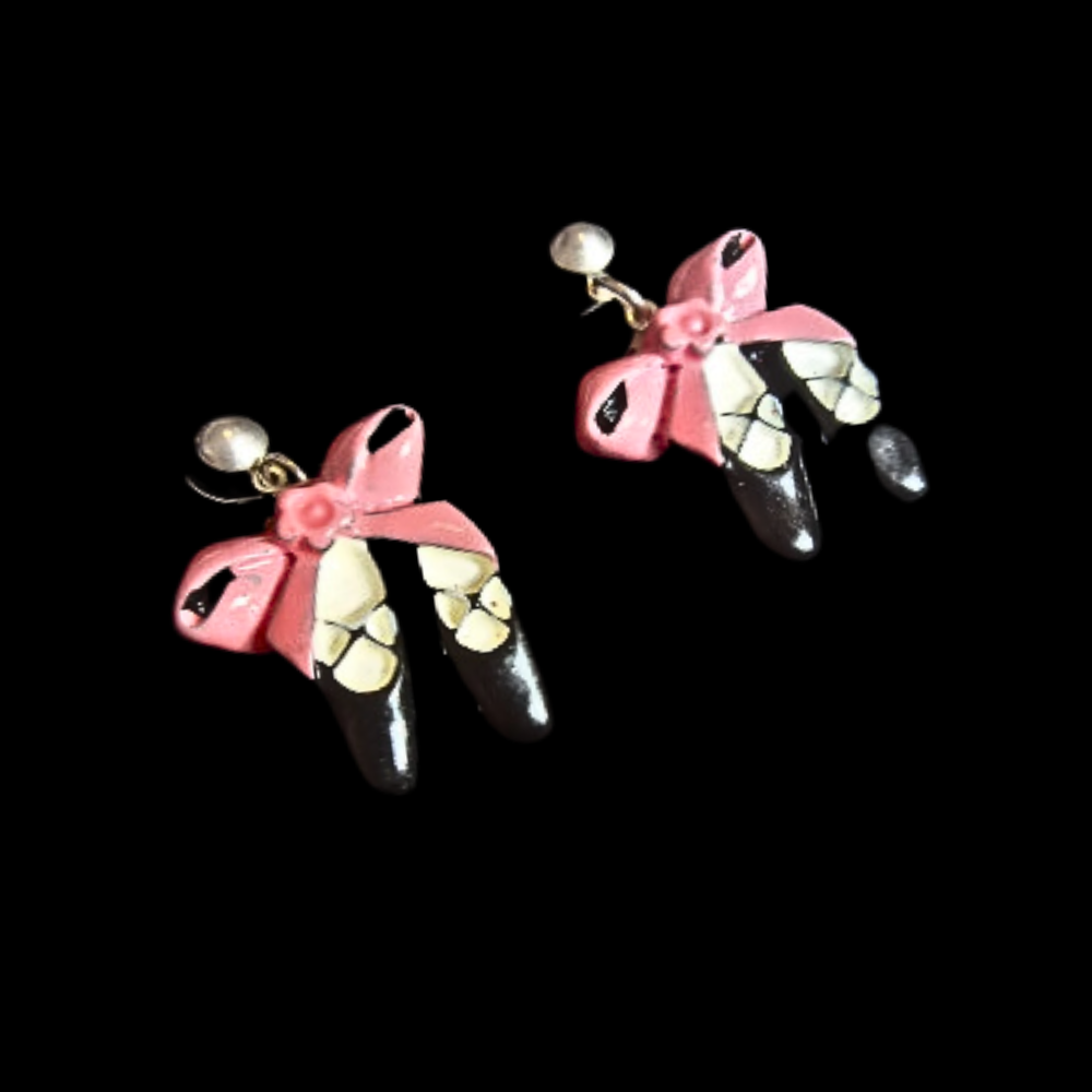 Ballet Dance Slippers Novelty Earrings