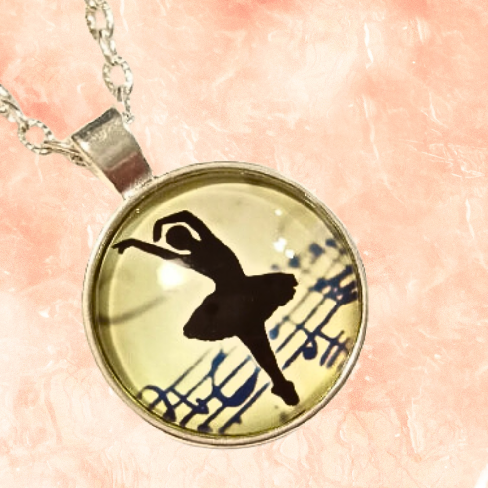 Ballet Dancer Cabochon Necklace