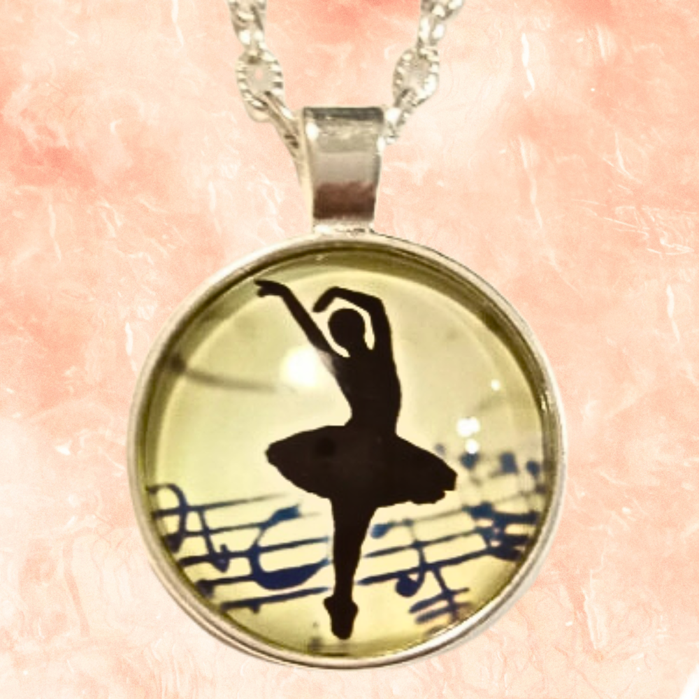 Ballet Dancer Cabochon Necklace