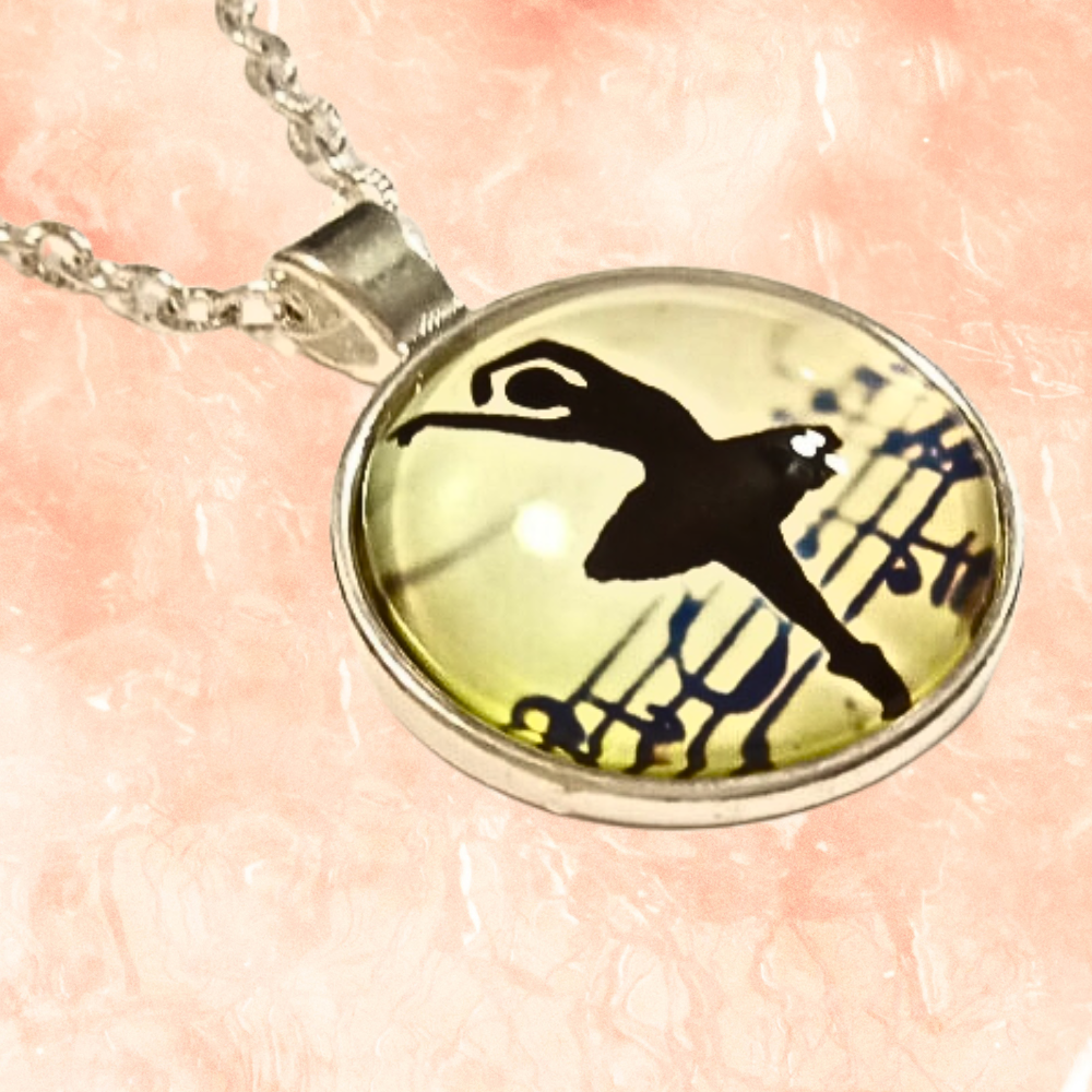 Ballet Dancer Cabochon Necklace