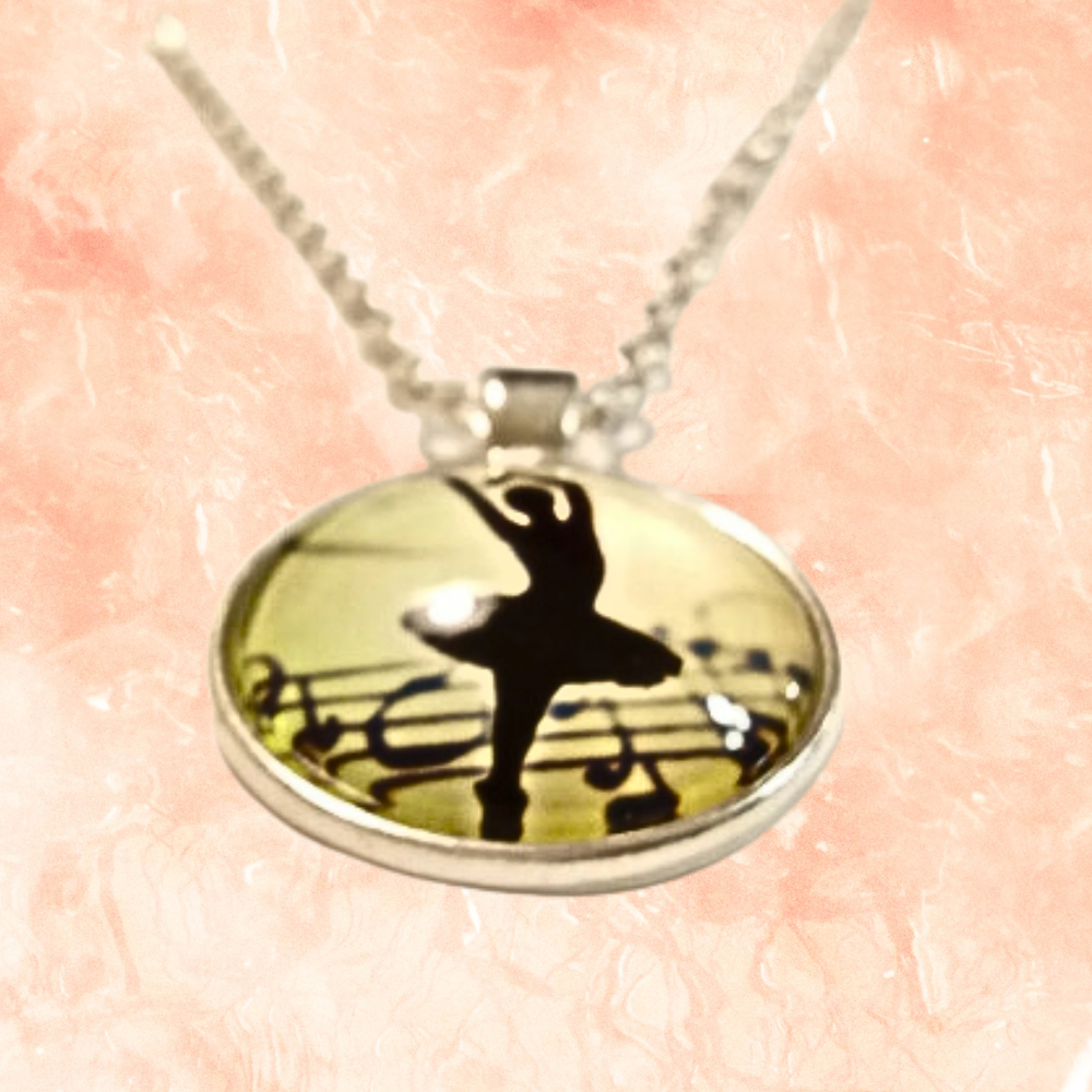 Ballet Dancer Cabochon Necklace