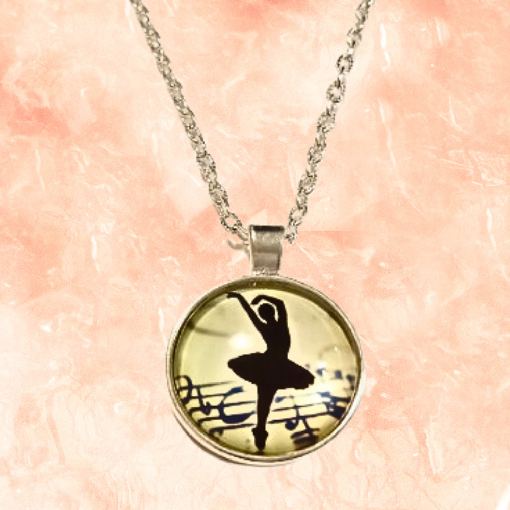 Ballet Dancer Cabochon Necklace