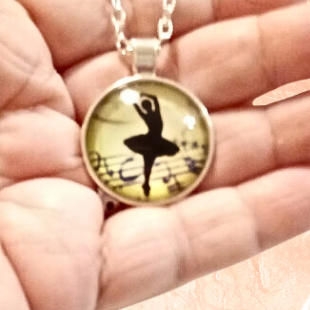 Ballet Dancer Cabochon Necklace