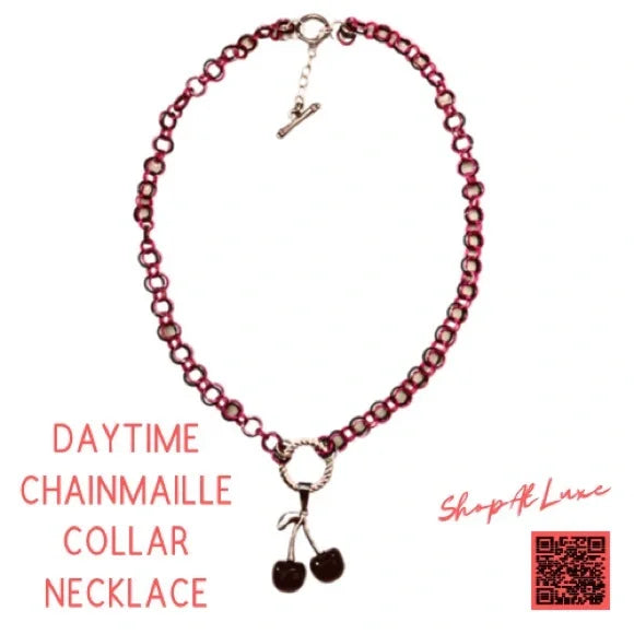 Black Cherries Discreet Daytime Collar Necklace