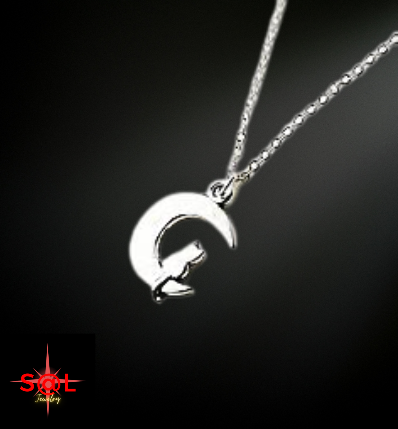 Cat On The Moon Necklace