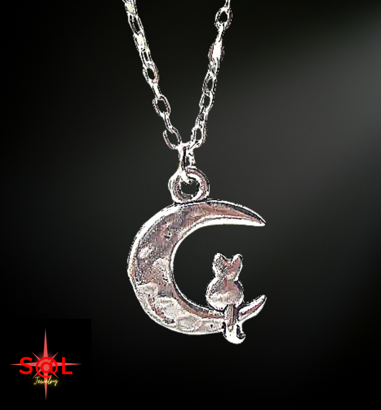 Cat On The Moon Necklace