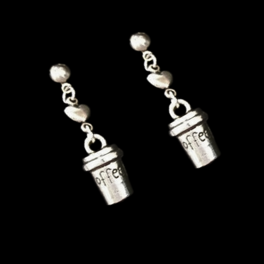 Coffee Lovers Takeout Cup Earrings