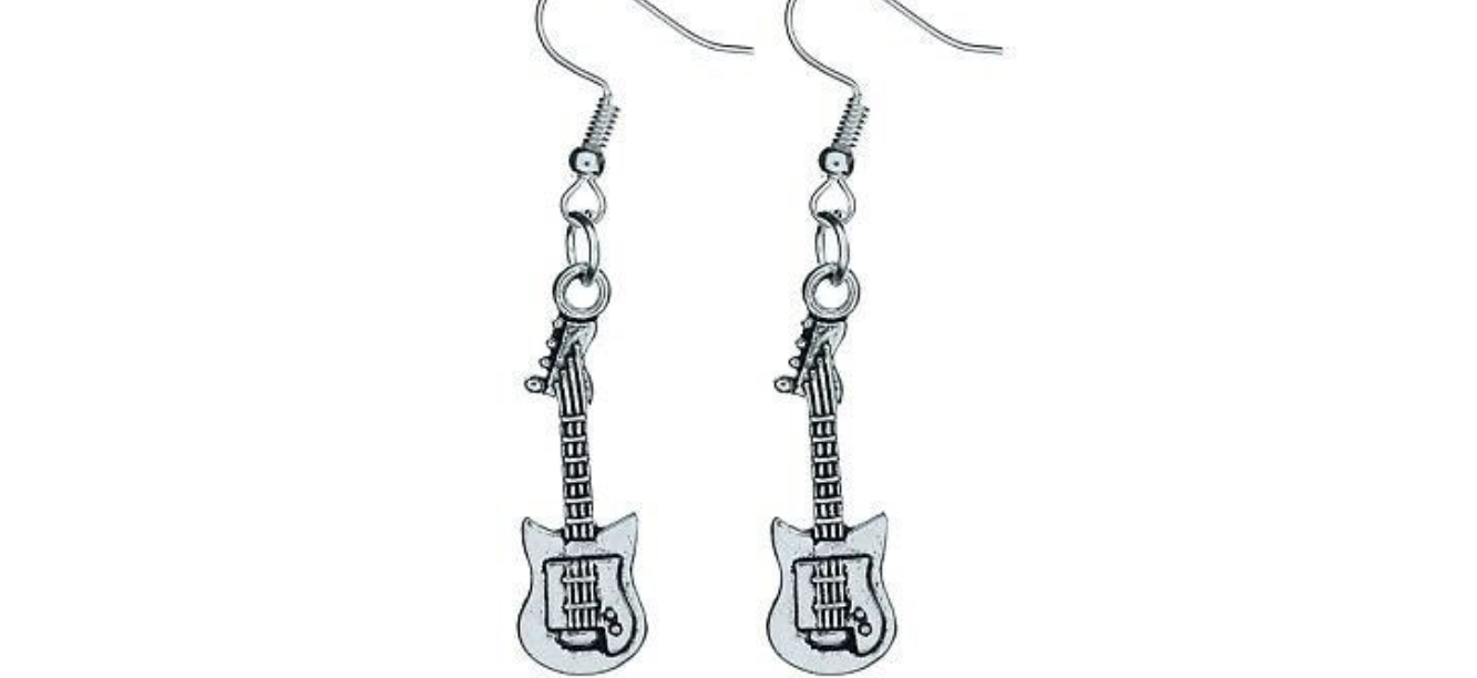 Steel Guitar Pick Earrings