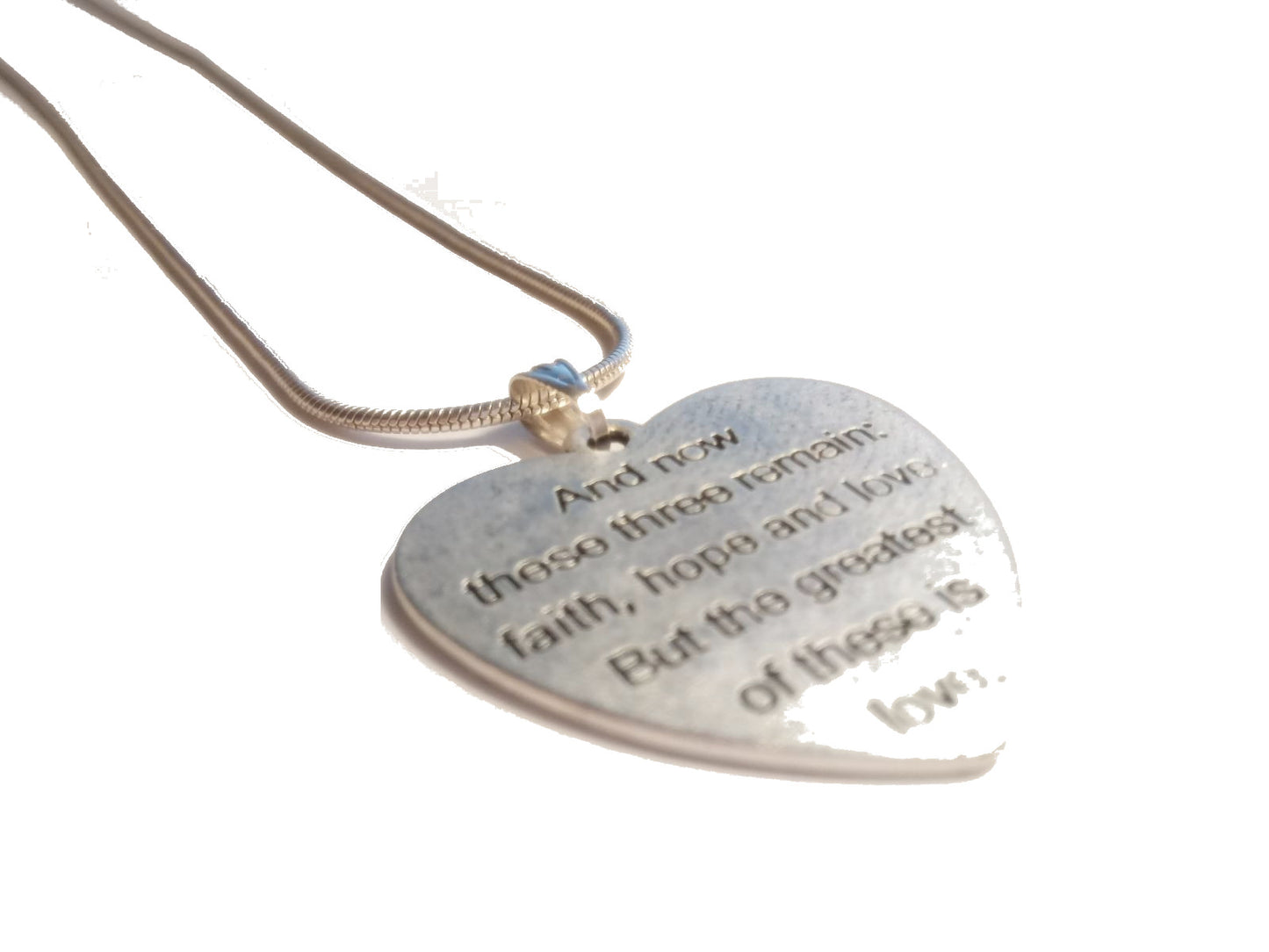 Faith Hope And Love Heart Necklace