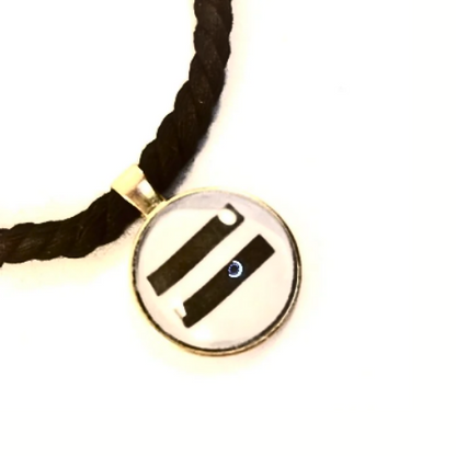 Equality Cabochon Twisted Textile Bracelet