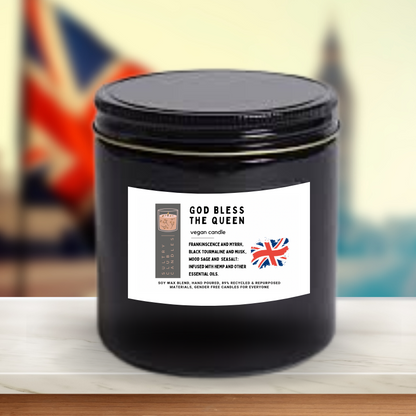 GOD BLESS THE QUEEN Vegan Candle