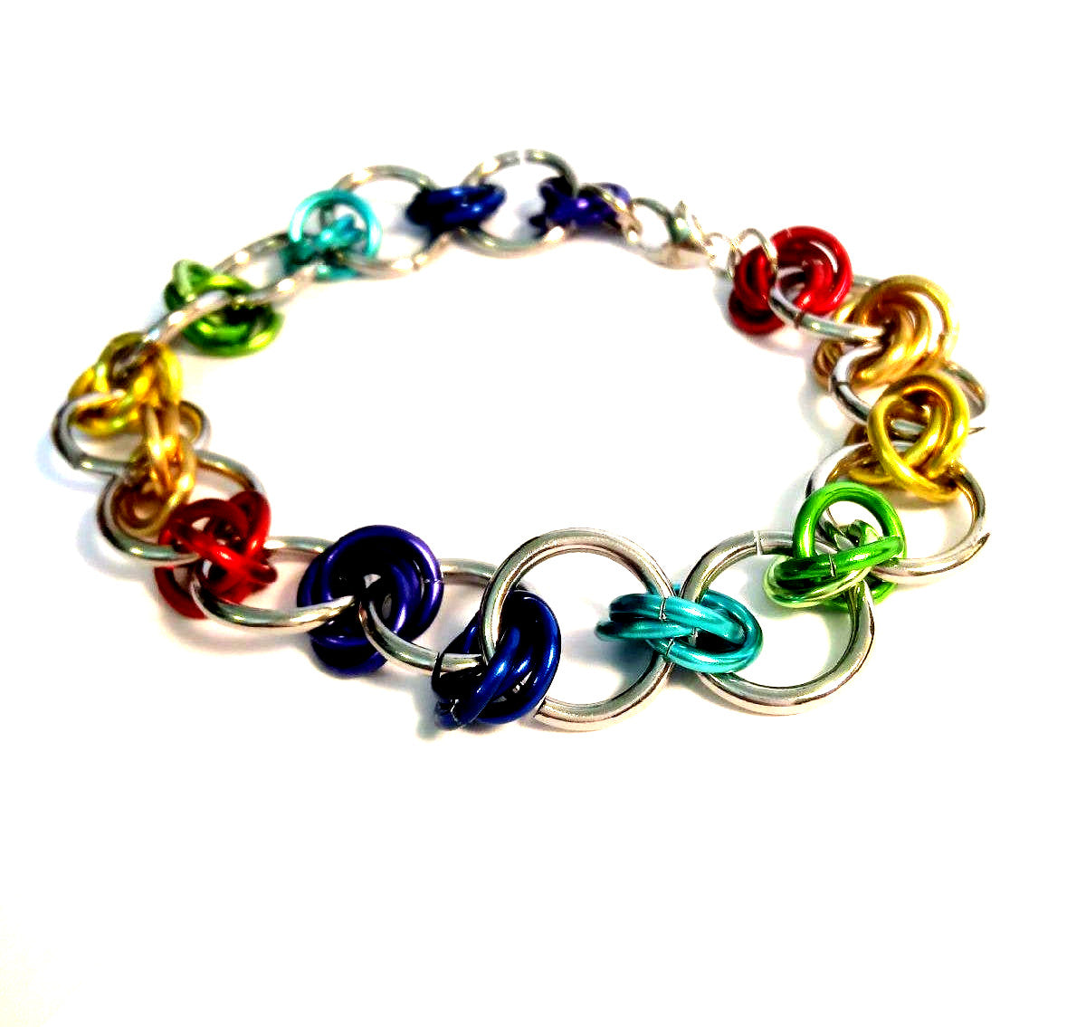 LBGTQ Pride Rainbow Chainmaille Bracelet